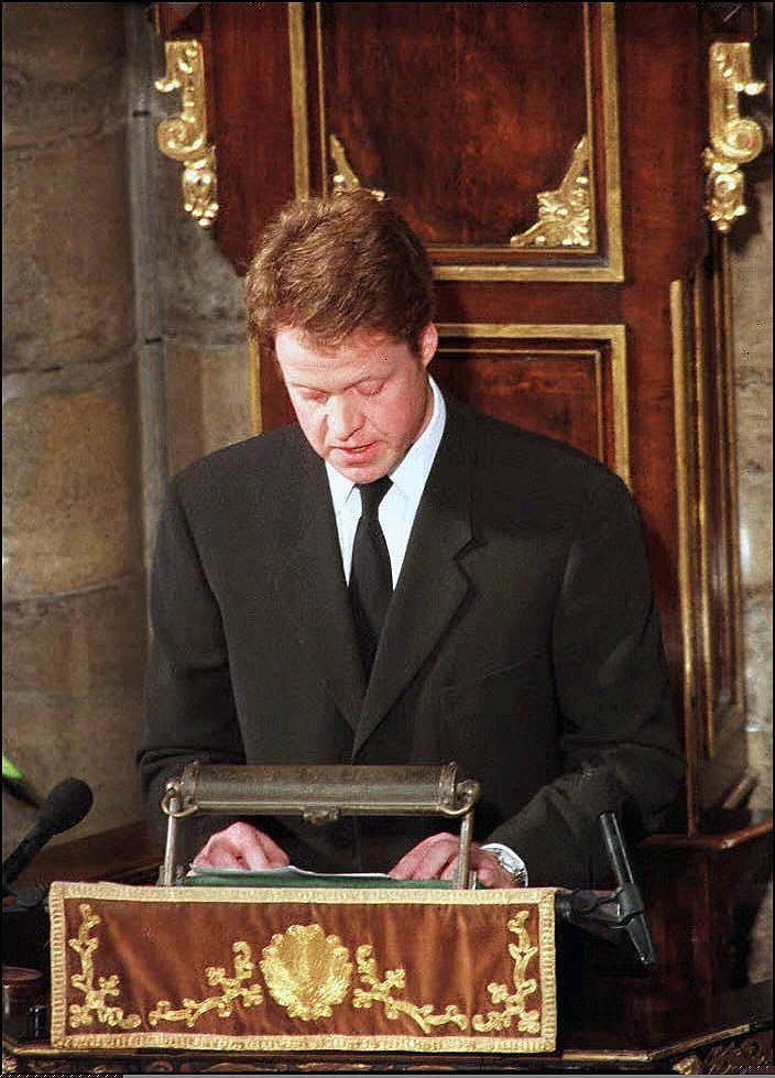 \u200bSpencer famously delivered his eulogy at Diana's funeral in September 1997