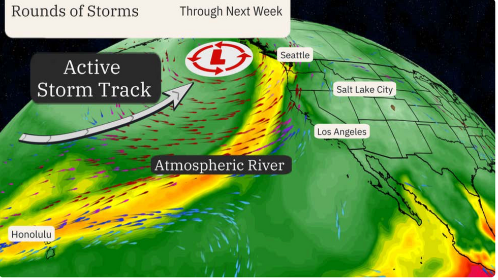 \u200bStorms head towards the west coast