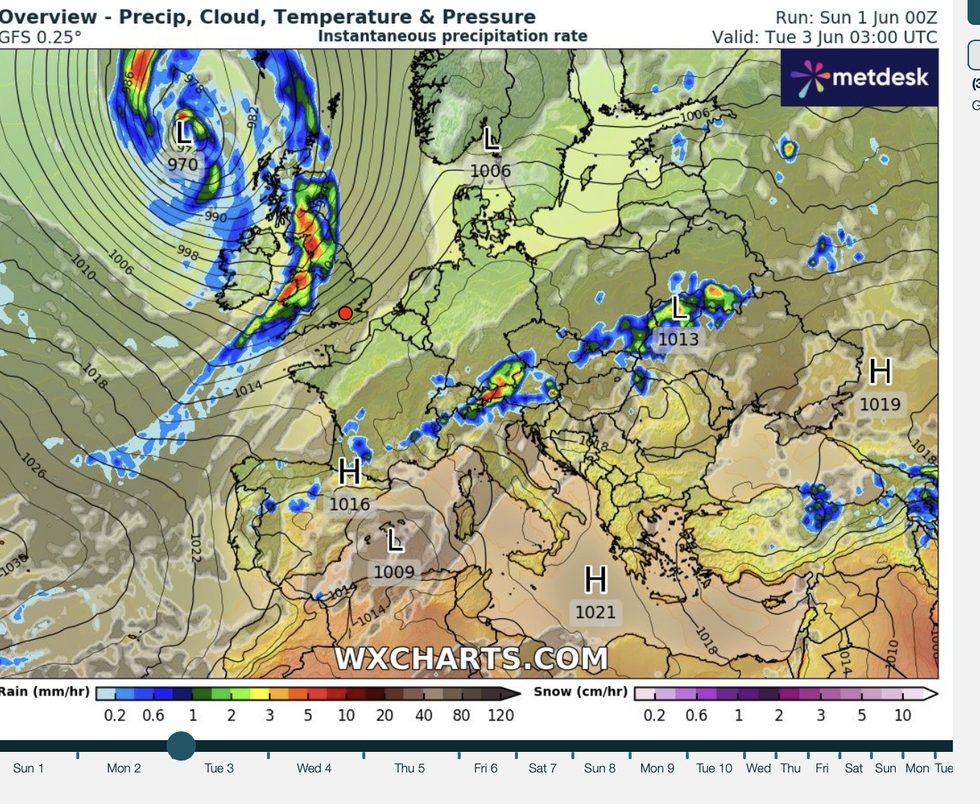 \u200bSummer starts with low pressure, wind and rain
