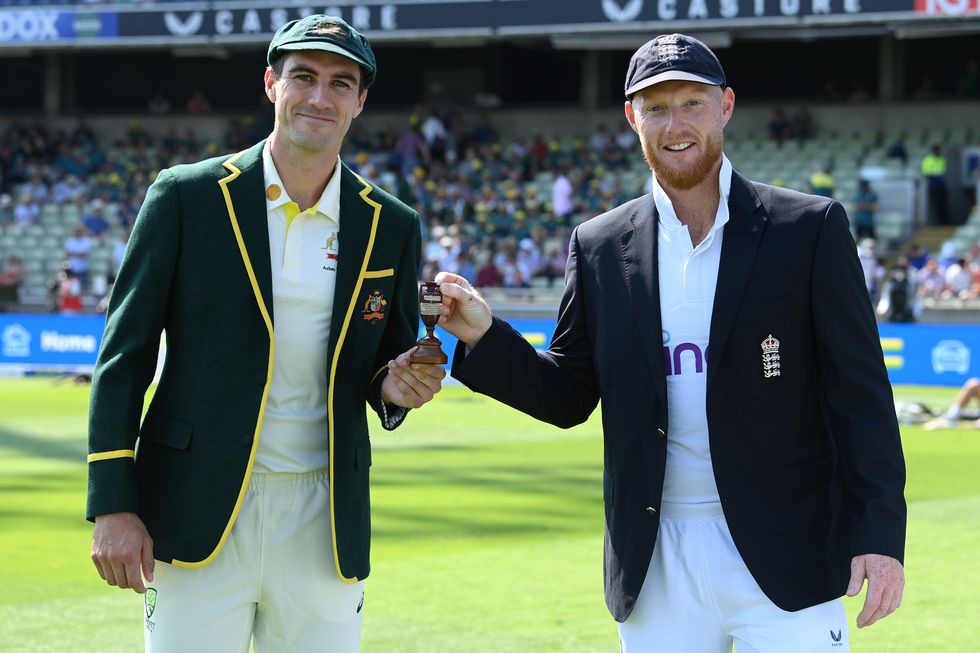 \u200bTeam captains Pat Cummins and Ben Stokes