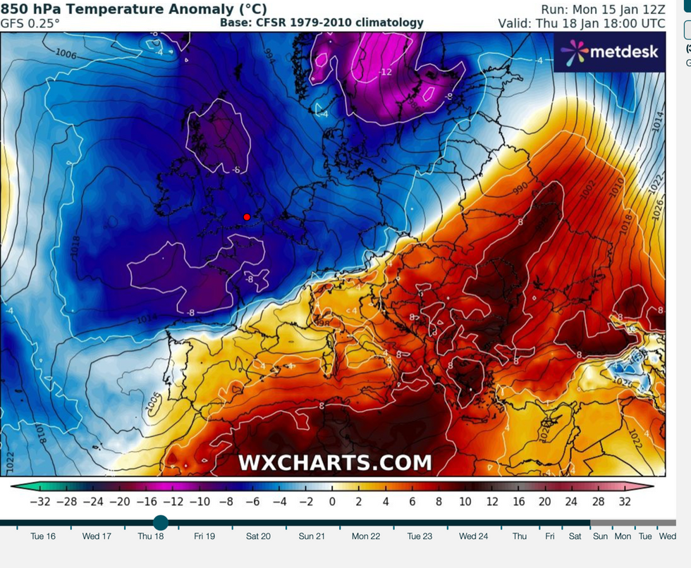 \u200bTemperature anomaly map