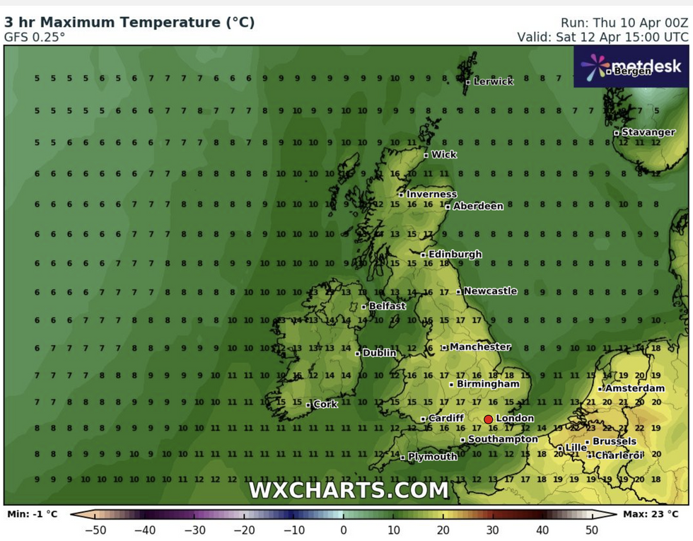 \u200bTemperatures are set to soar over the weekend