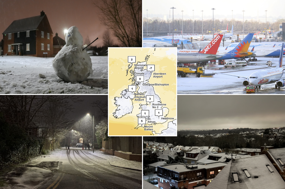 \u200bTemperatures have fallen across the country