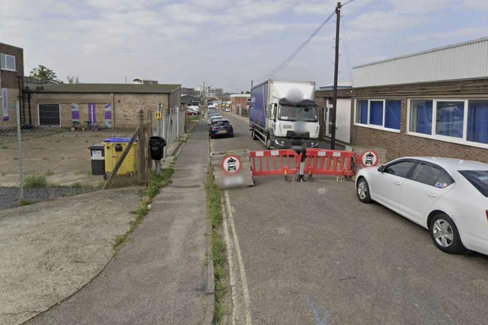 \u200bThe barrier near the junction of Cavendish Street and White Elm Street