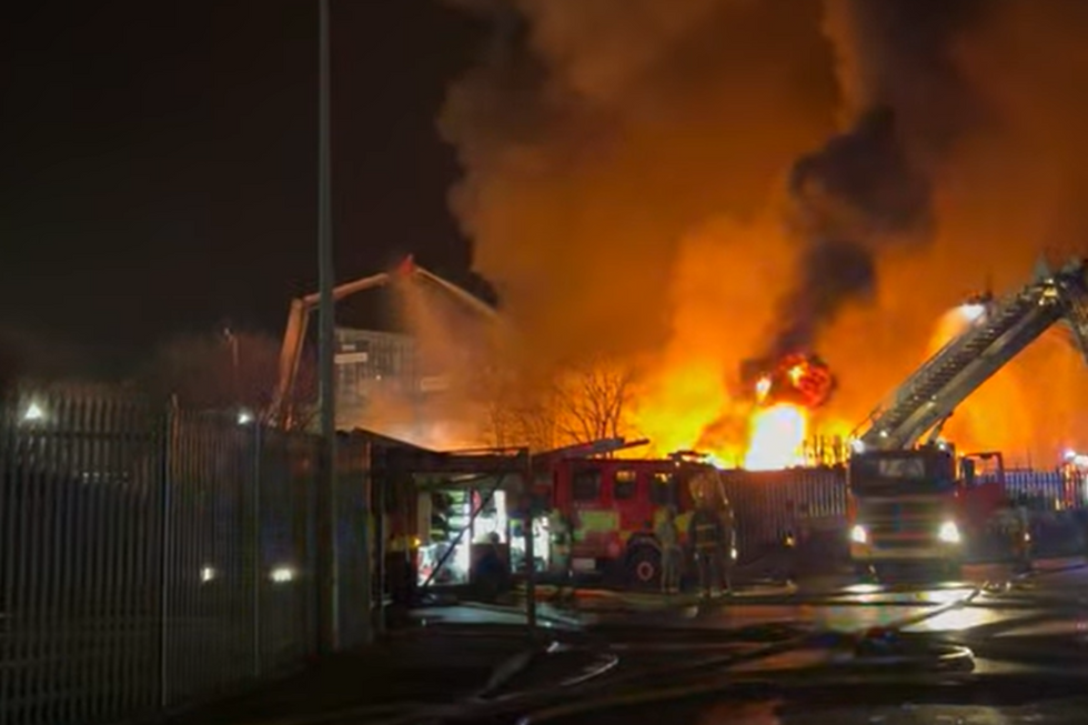 \u200bThe blaze at the Lancashire industrial estate