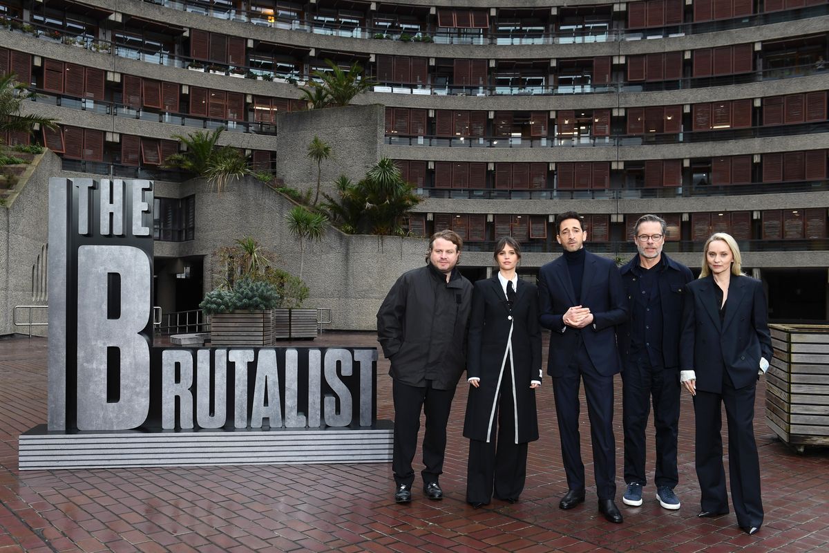 \u200bThe Brutalist director and cast at London's Barbican centre