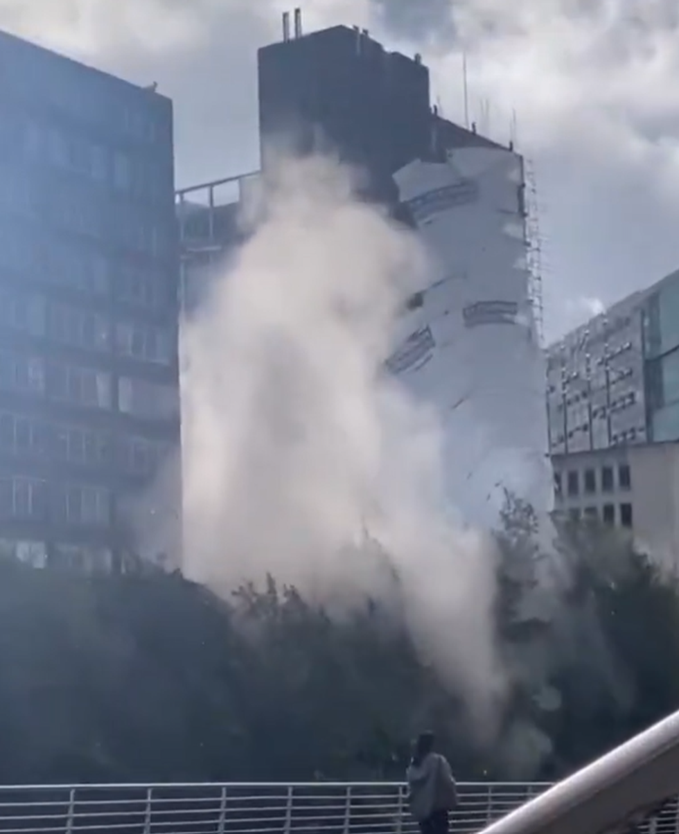 \u200bThe building has partially collapsed in Bridge Street