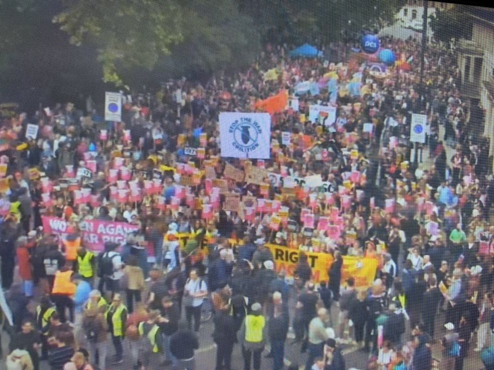 \u200bThe counter-protest gathering in central London