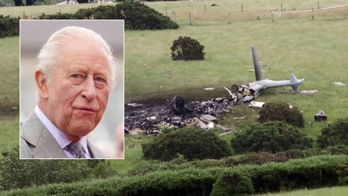 \u200bThe debris from the crash site in Sourton Down