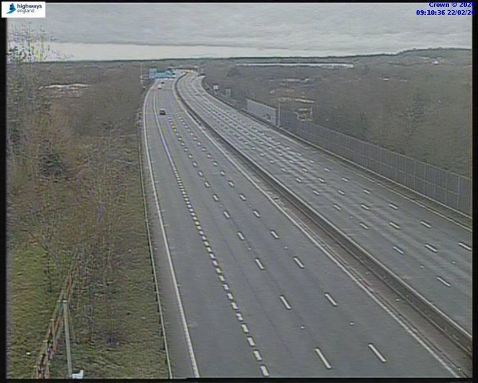 \u200bThe eastbound carriageway of the M3 remains closed