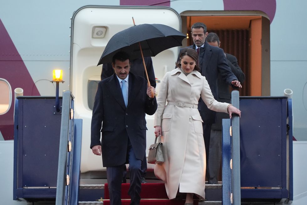 \u200bThe Emir of Qatar Sheikh Tamim bin Hamad Al Thani, and Sheikha Jawaher