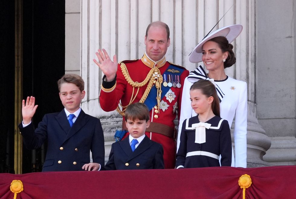 \u200bThe family during the Trooping the Colour celebration