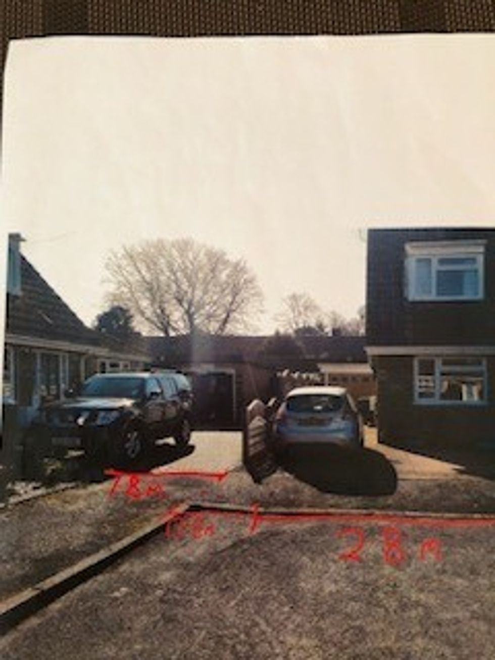 \u200bThe fence that obstructed the couple's driveway