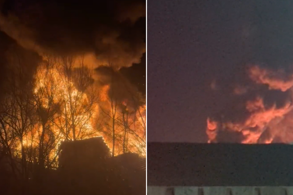 \u200bThe fire could be seen for miles near Lancashire