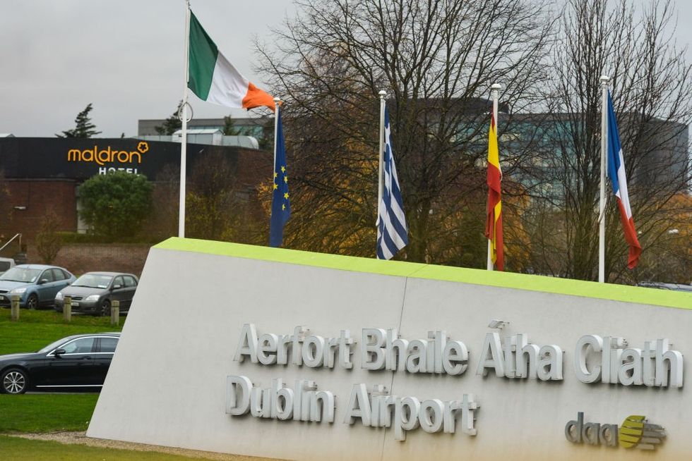 \u200bThe flight landed at Dublin airport