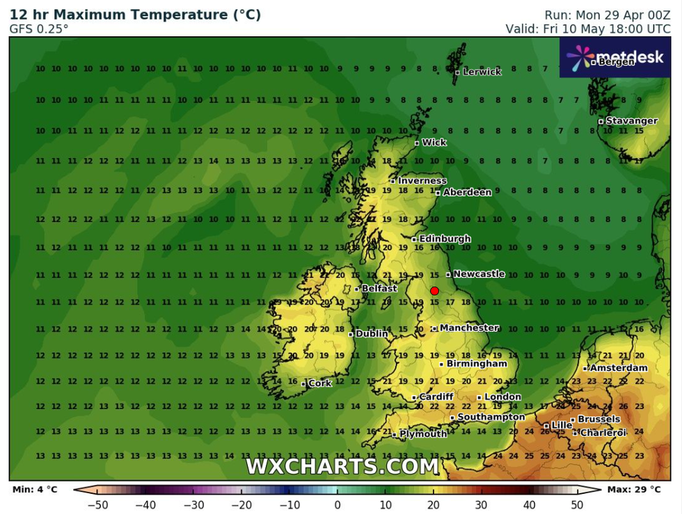 \u200bThe forecast for next Friday