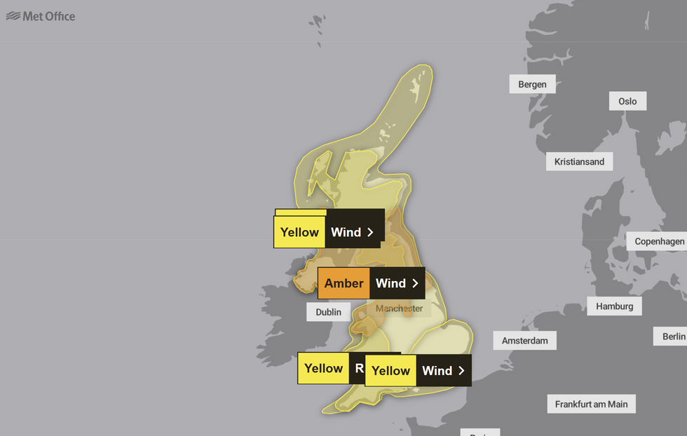 \u200bThe full map of weather warning