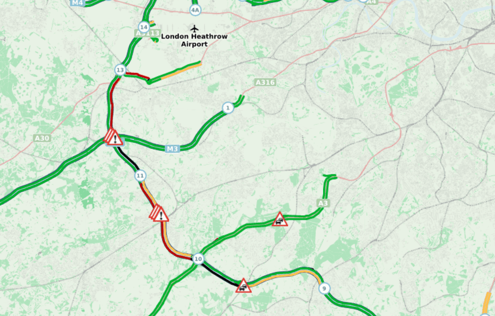 \u200bThe incident has caused traffic issues along the M25 this morning