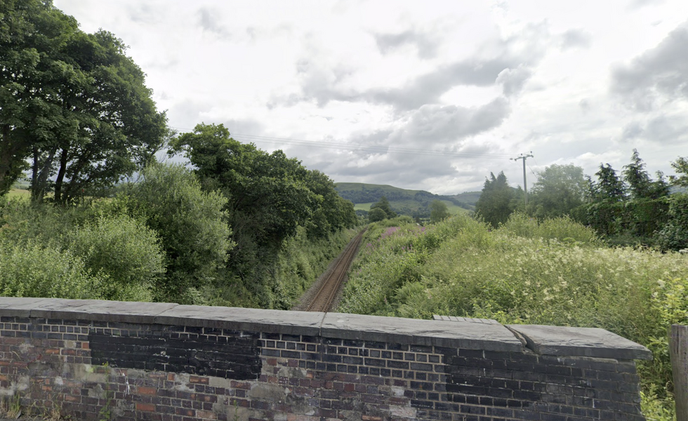 \u200bThe incident took place on the line in Wales (file pic)