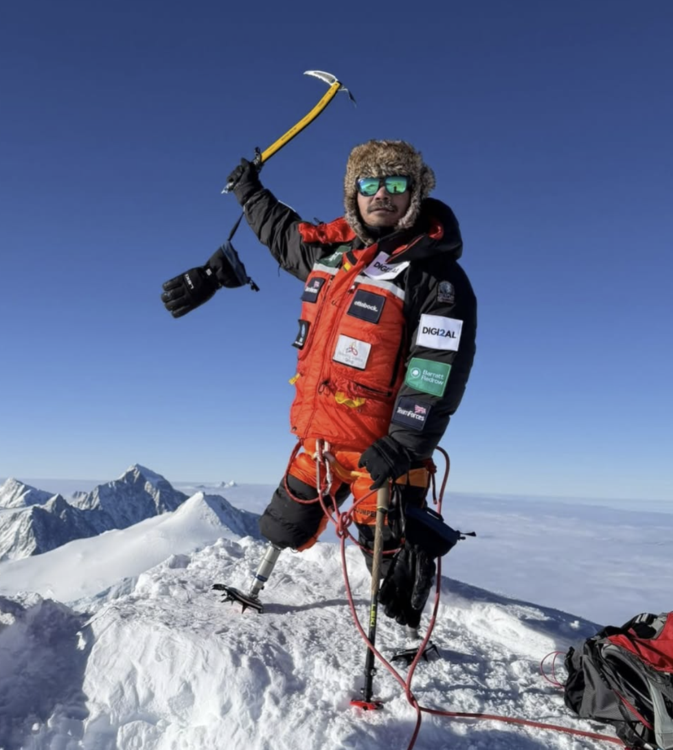 \u200bThe inspiring British Army veteran reached the peak on Tuesday