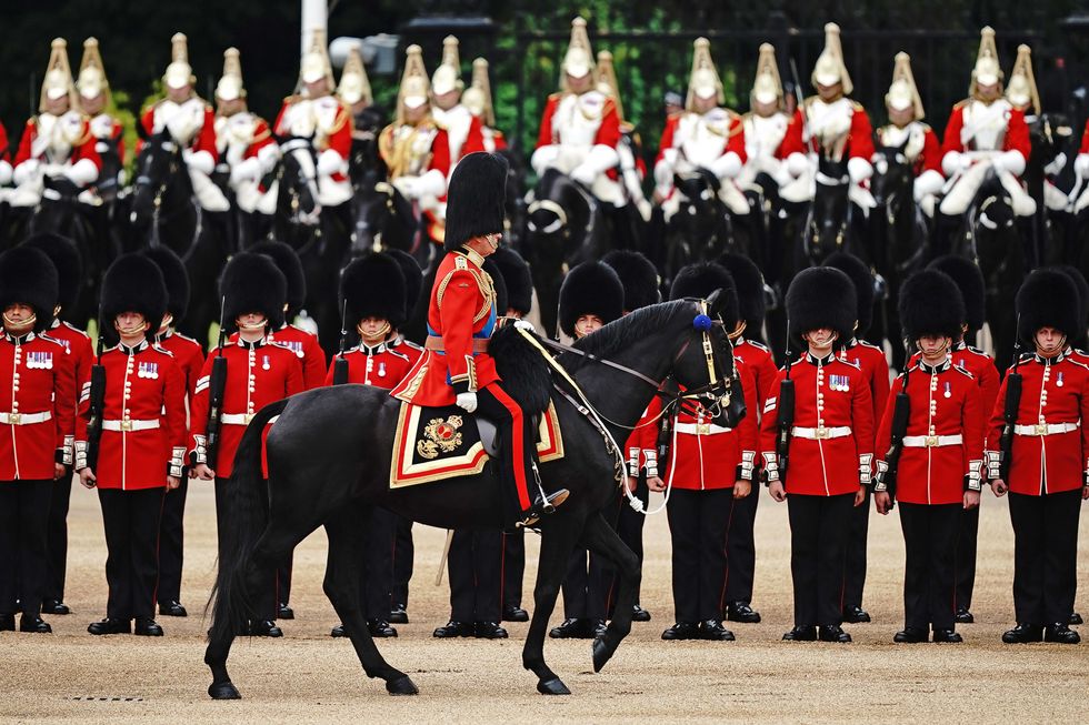 \u200bThe King inspected his troops at the ceremony