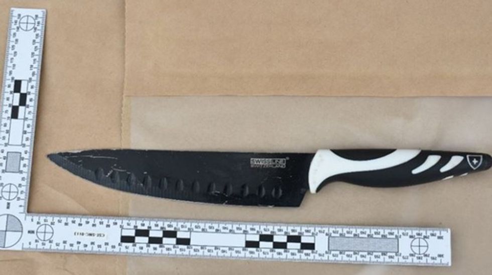 \u200bThe kitchen knife used in an attack