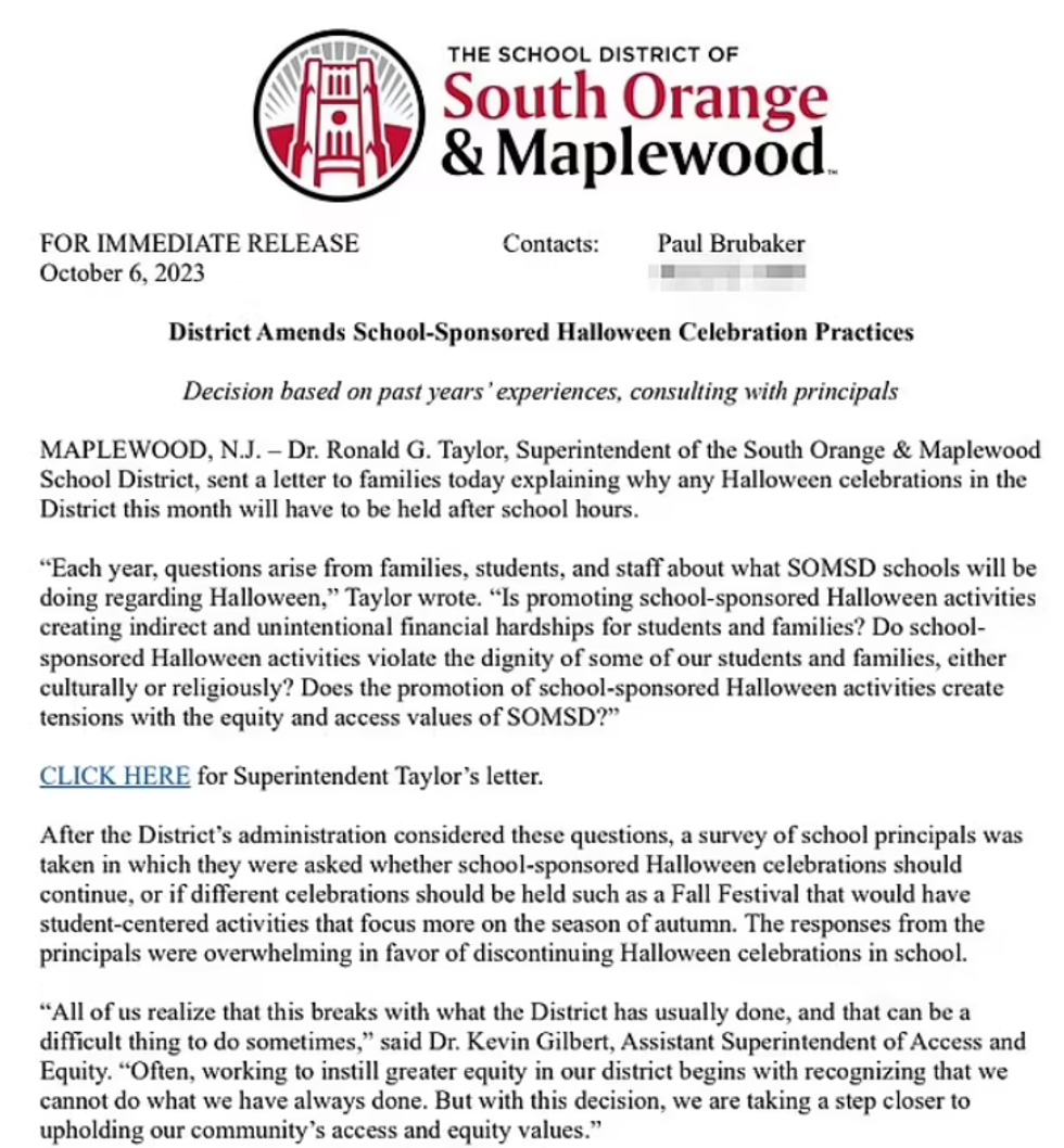 \u200bThe letter the district sent to parents