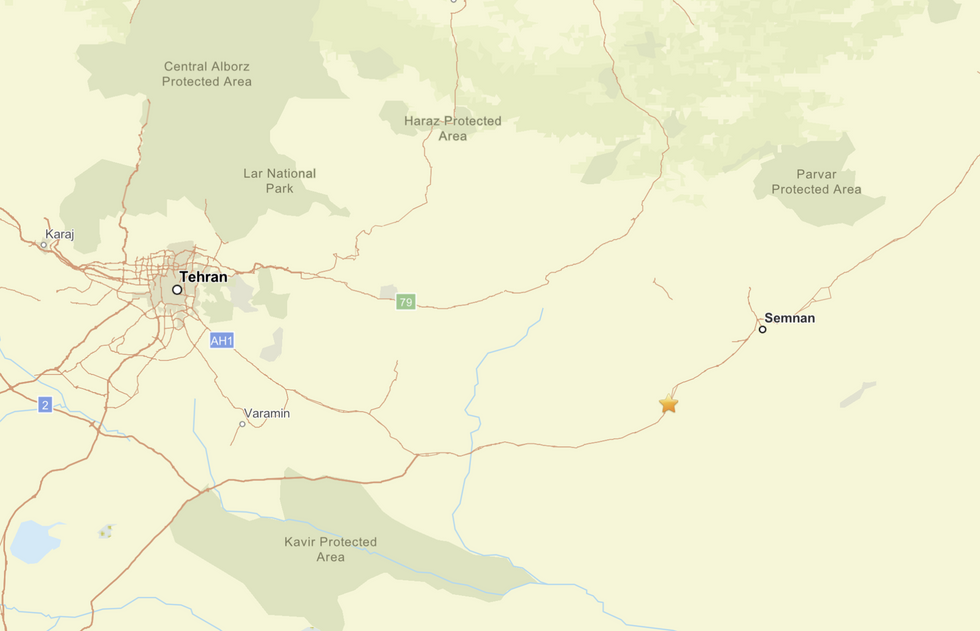 \u200bThe location of the epicentre