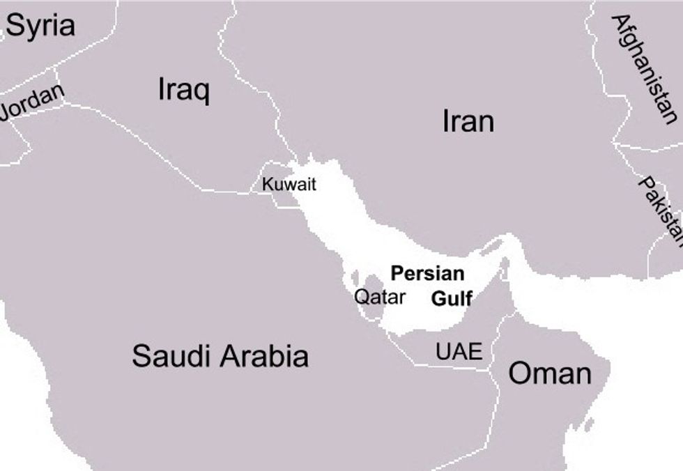 \u200bThe location of the Persian Gulf