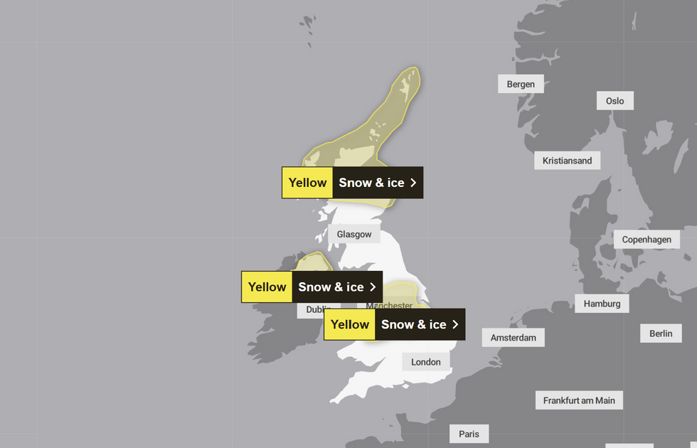 \u200bThe Met Office alerts are in place