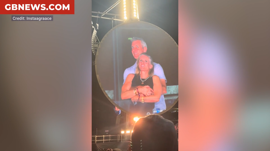\u200bThe moment Astronomer CEO Andy Byron was caught with a co-worker at the concert
