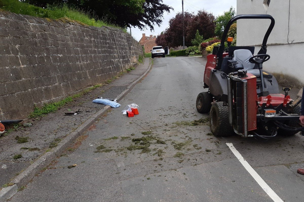 \u200bThe mower plummeted down the bank