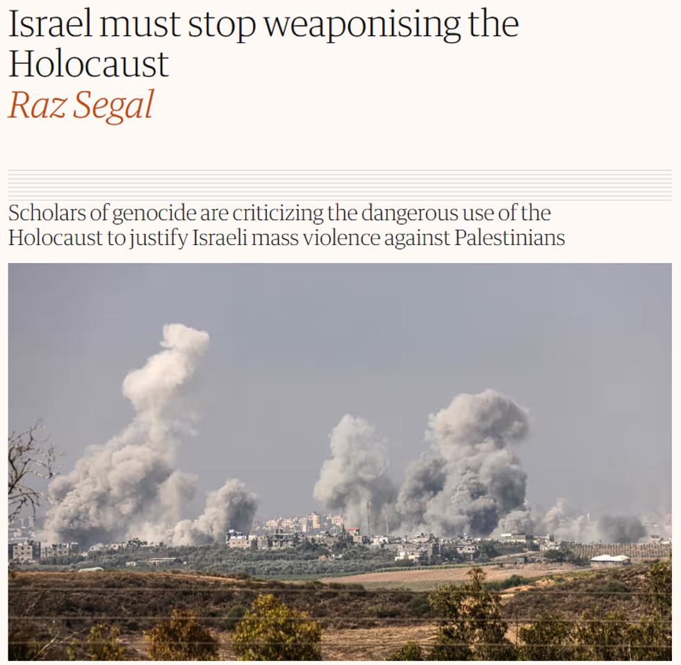 \u200bThe opinion piece written by Raz Segal