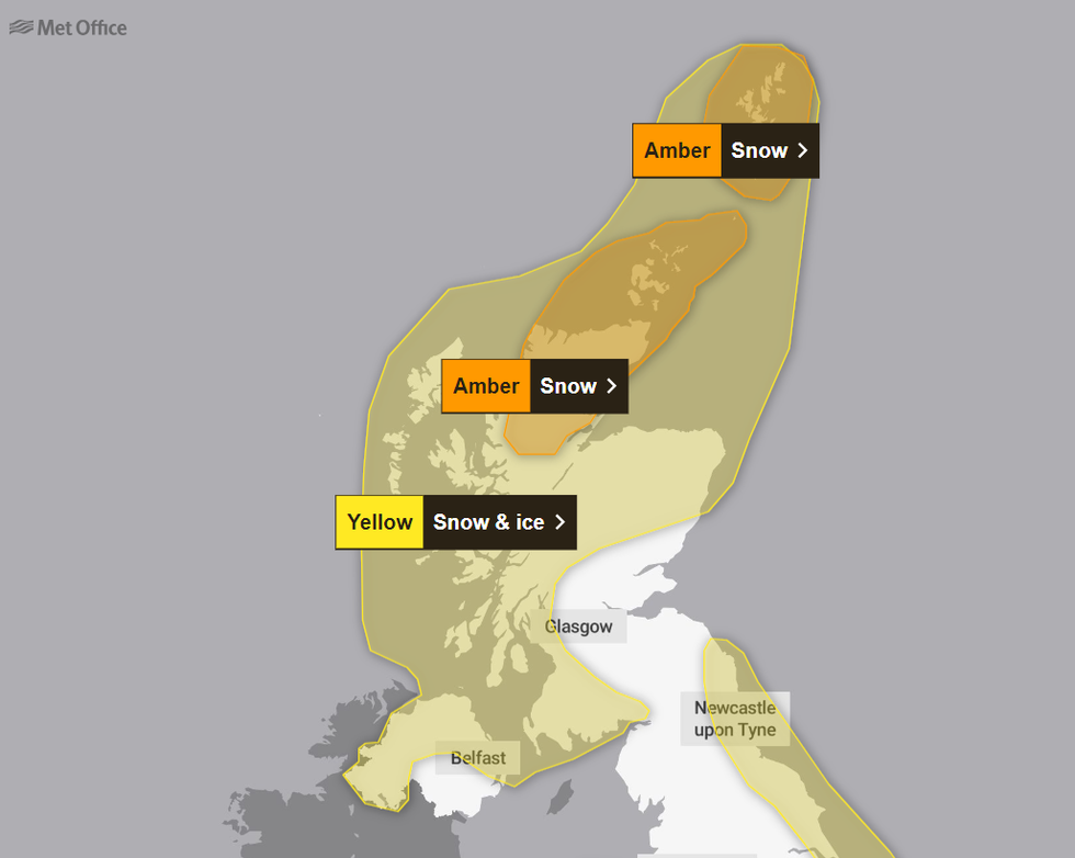 \u200bThe orange warnings in place today
