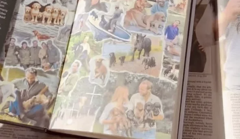 \u200bThe photograph of the Middleton family can be seen on the left