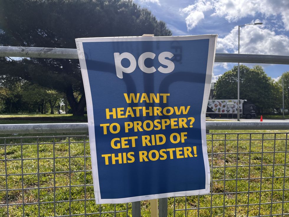\u200bThe picket line at Heathrow Airport