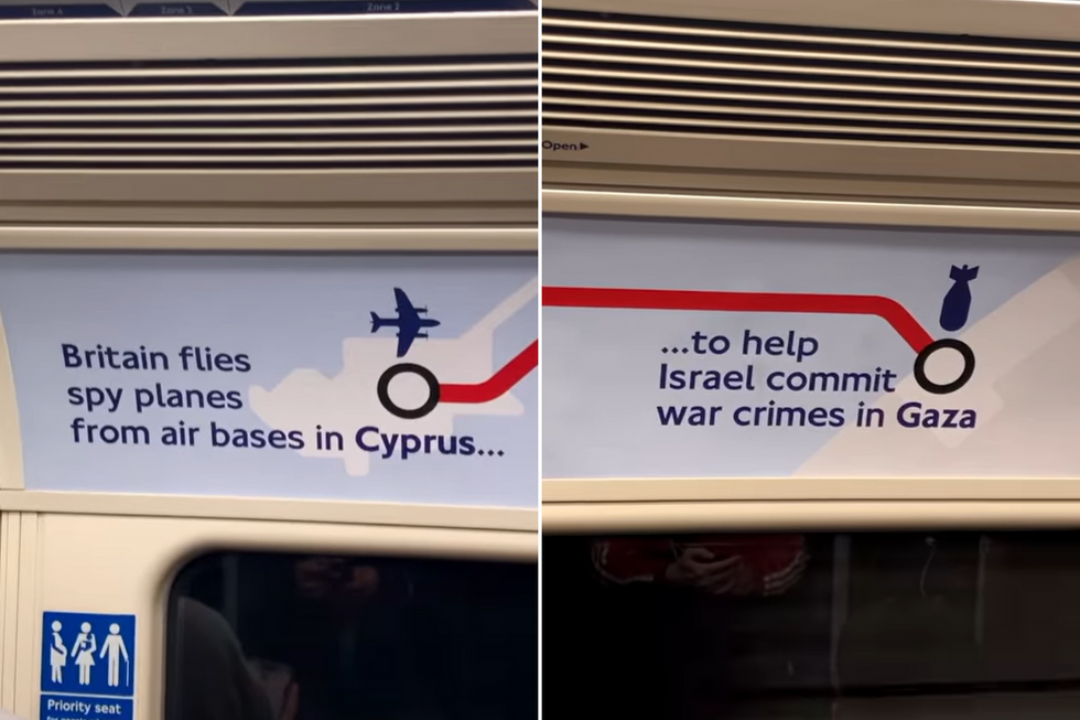 \u200bThe poster was spotted on the Jubilee Line
