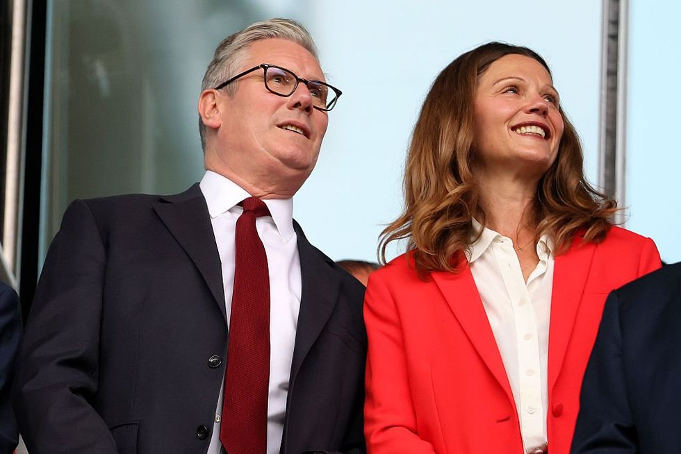 \u200bThe Prime Minister and his wife Victoria at the final