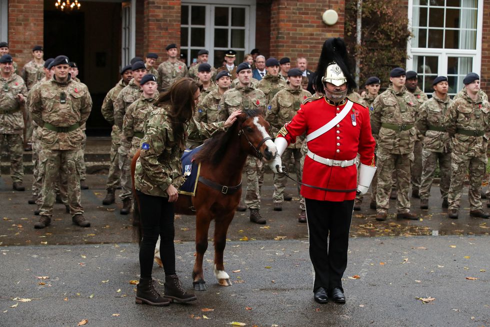 \u200bThe Princess of Wales during her first visit to 1st The Queen's Dragoon Guards at Robertson Barracks, Dereham in Norfolk,