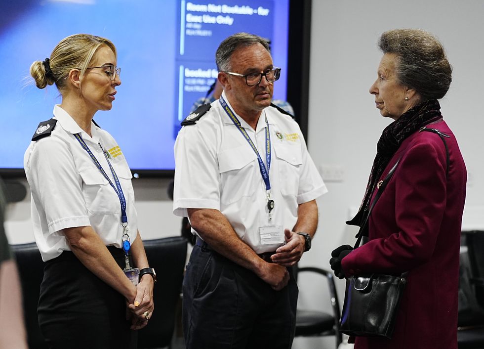 \u200bThe Princess Royal meets with representatives from the Merseyside Fire and Rescue Service