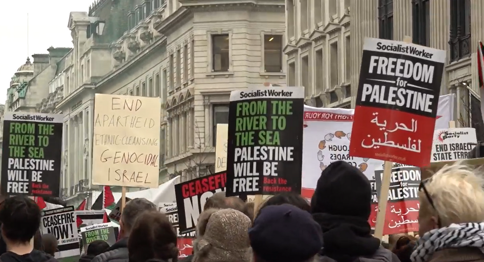 \u200bThe protest was held in central London today