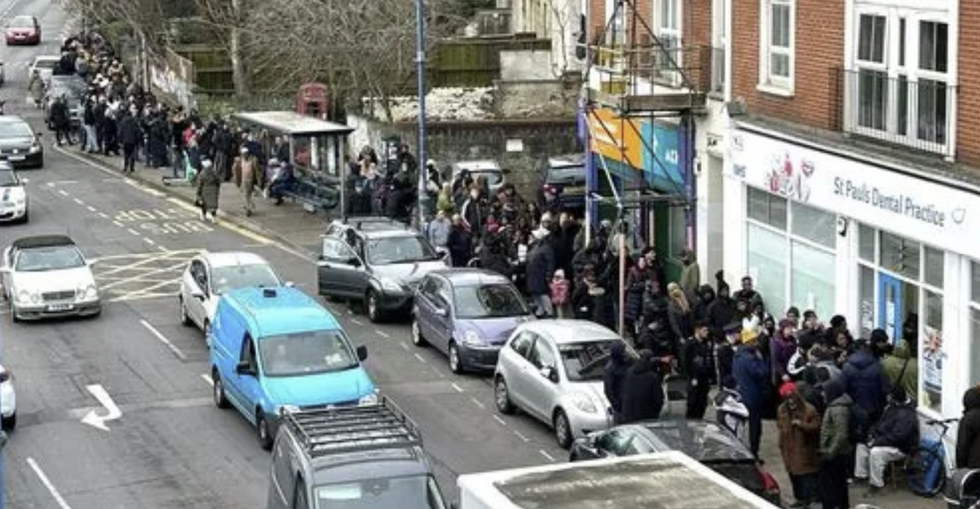 \u200bThe queue stretched down the street