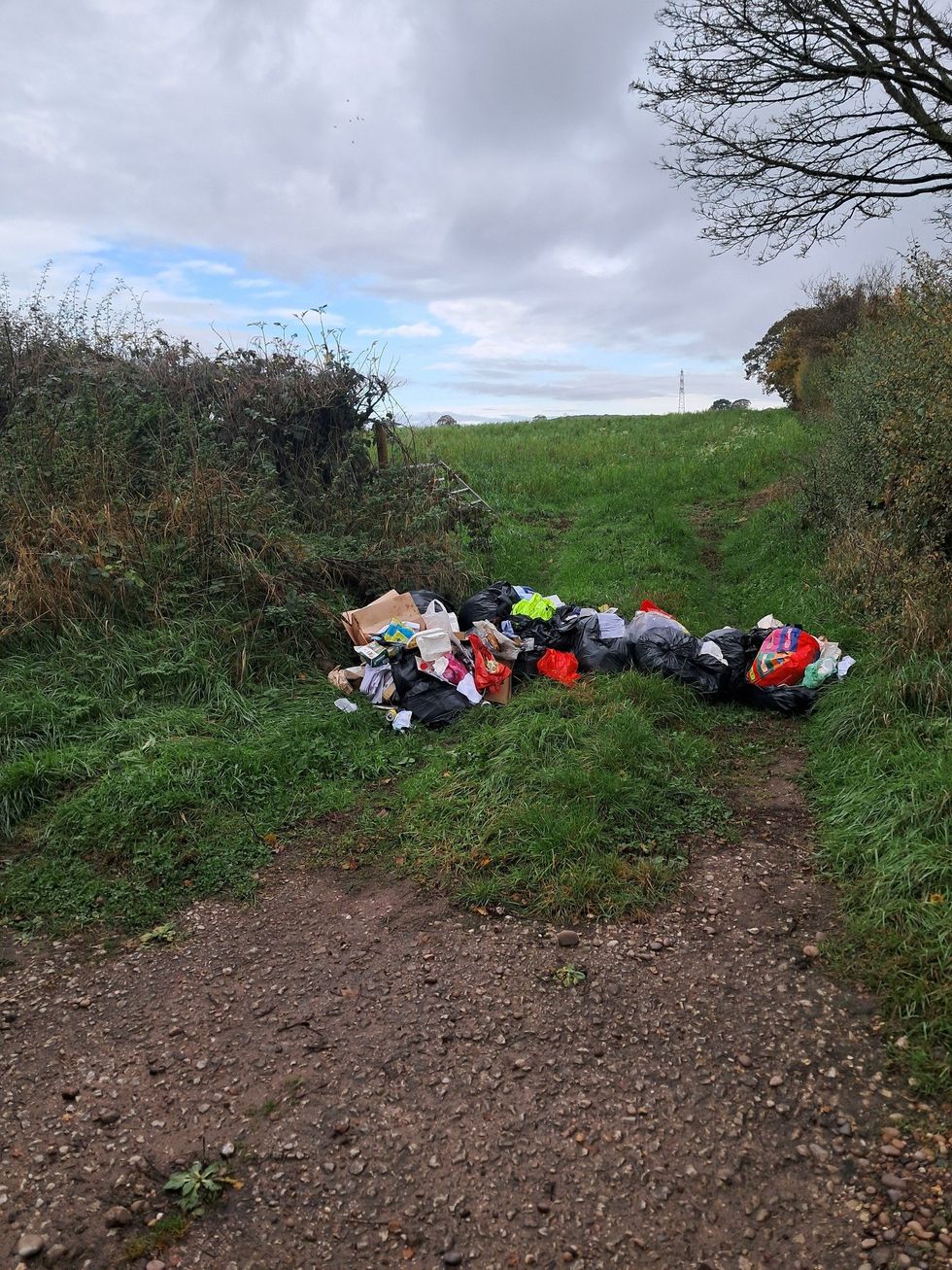 \u200bThe rubbish was dumped in Cotwalton