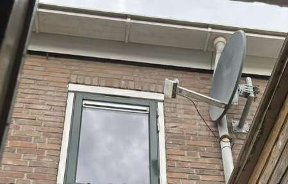\u200bThe Satellite Dish was placed blocking the window