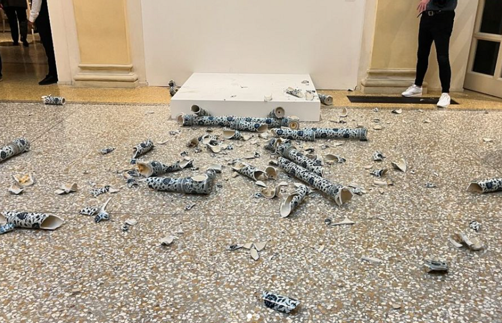 \u200bThe sculpture by Ai Weiwei was destroyed