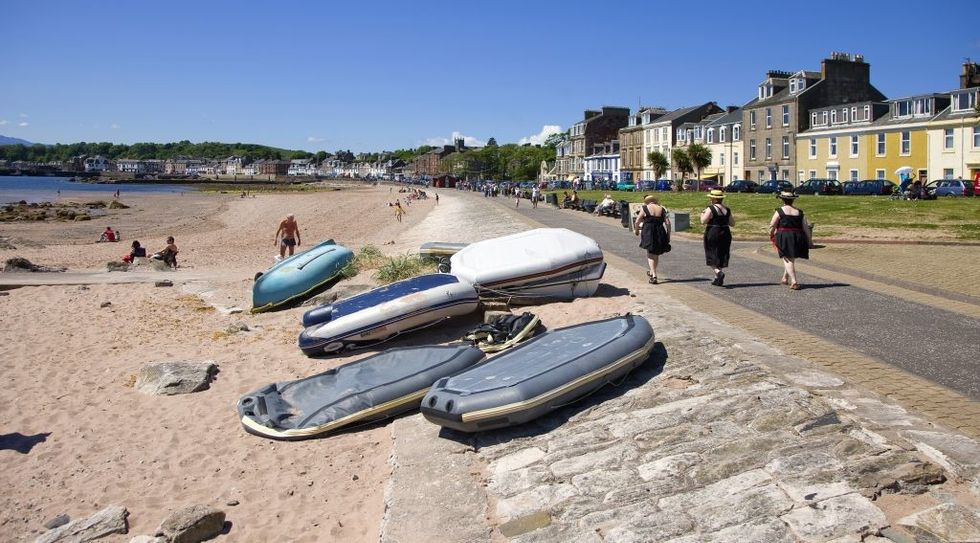 \u200bThe seafront in Millport on Great Cumbrae Island, Ayrshire, Scotland
