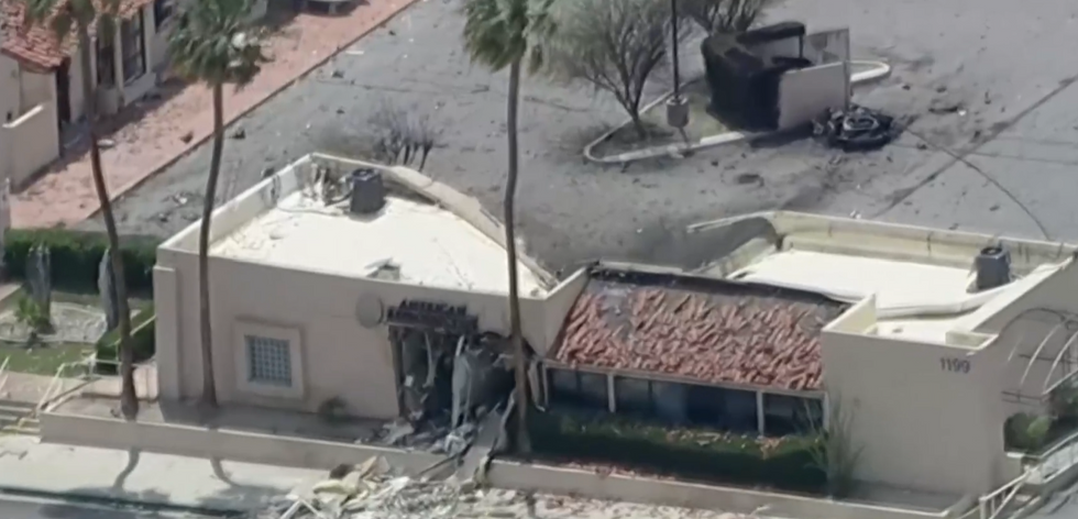 \u200bThe site of the explosion outside Palm Springs