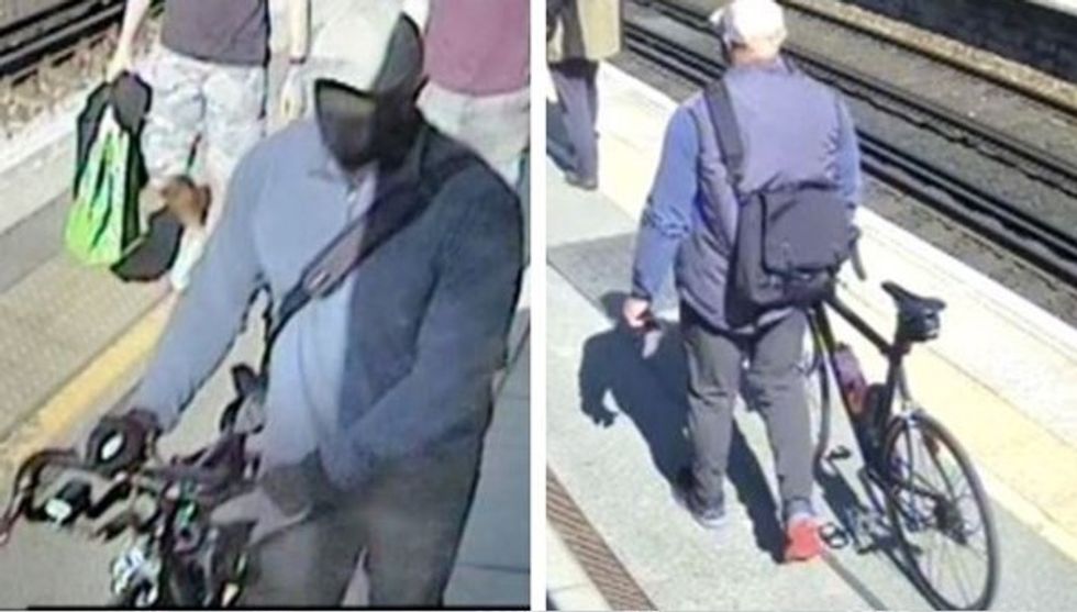 \u200bThe suspect wore shoes with red soles