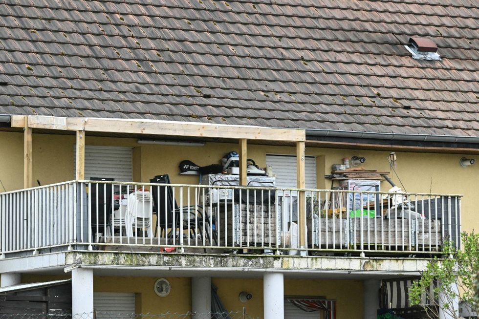 \u200bThe suspects' terrace at the first level of a residential building