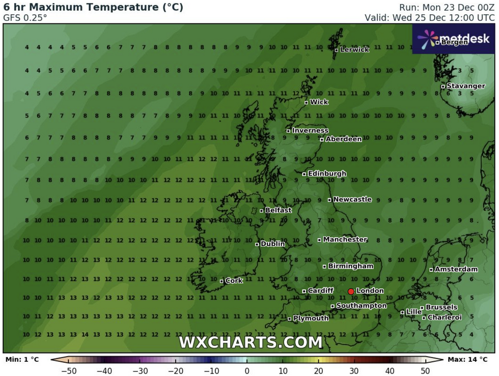 \u200bThe temperature is set to stay mild across the UK